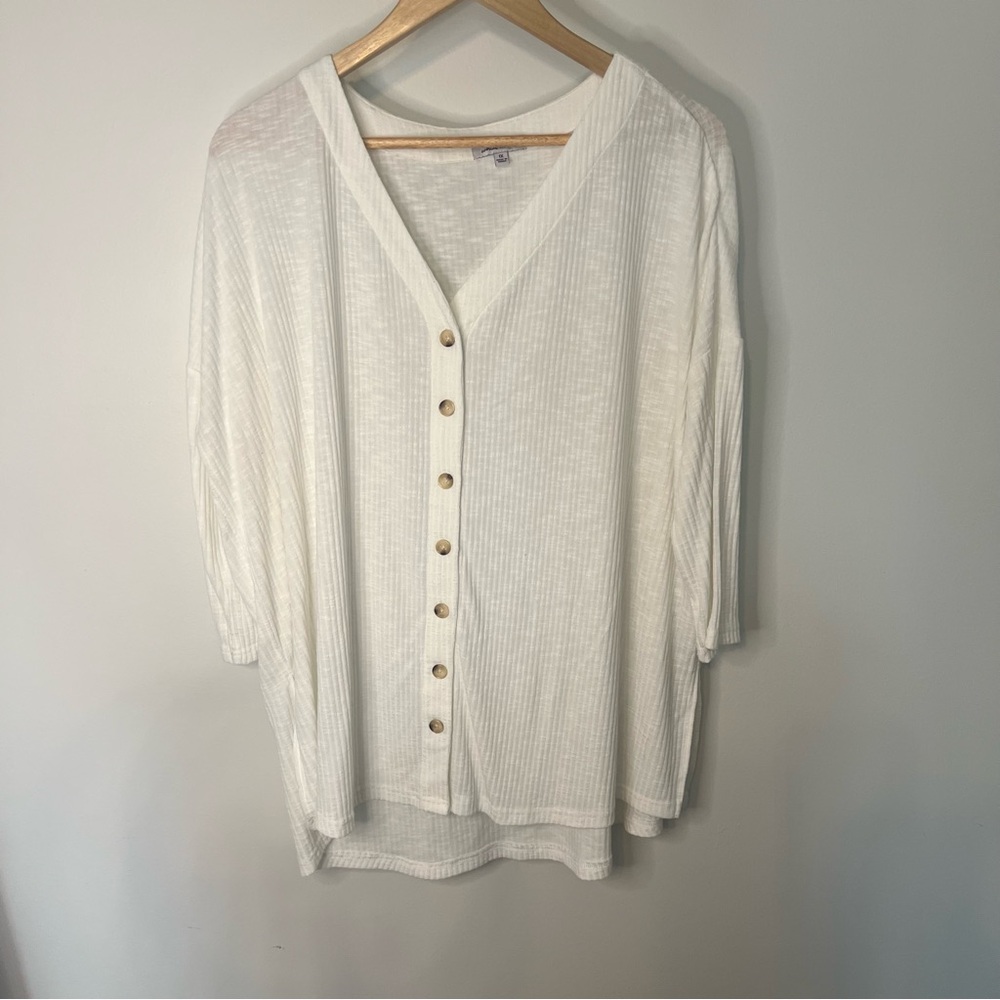 White Birch Women's Cream Button-Down Shirt
